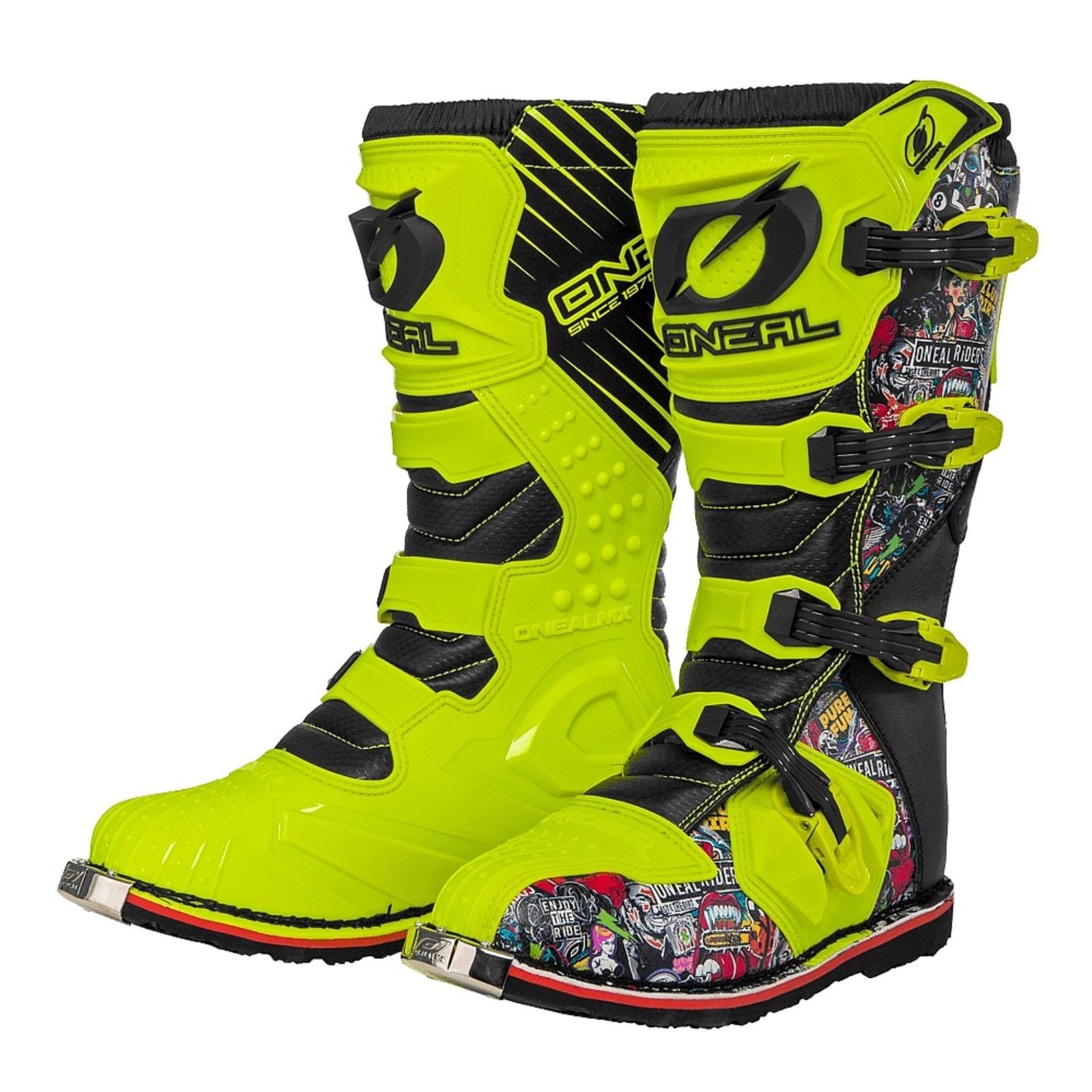 Мотоботы ONEAL RIDER BOOT CRANK эндуро непромокаемые yellow/black