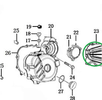 Крышка редуктора ZS172FMM-3A(CB250-F)